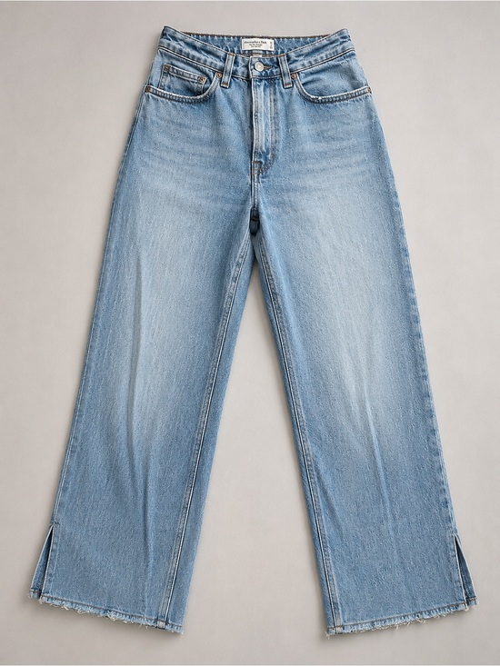 Abercrombie & Fitch Denim - Abercrombie & Fitch Curve Love 90s Straight Ultra High Rise Slit Jean Size 26
